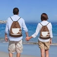 thumbnail image 2 of Ratiio Coffee Cafe Cup Print Drawstring Backpack Bag Sport Gym Sackpack Heavy Duty String Backpack for Men Women, 2 of 7