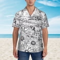 thumbnail image 2 of Sikiie Country Farm Scene Print Men's Hawaiian Shirt, Summer Beach Button Pocket Short Sleeve T-Shirt,3X-Large, 2 of 7