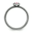 thumbnail image 2 of Bague en Argent Sterling Stackable Expressions à Carreaux Rose Tourmaline Taille 5, 2 of 3