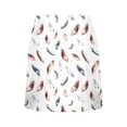 thumbnail image 5 of Qulqfy Womens Summer Mini A-Line Flare Skirts Skinny Wrap Boho High Waisted Plus Size Zipper White Skirt L, 5 of 6