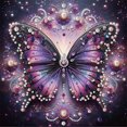 thumbnail image 1 of Pintura de diamante 5D DIY parcial con forma especial, decoración de mariposa, 30x30cm, 1 of 9