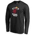 thumbnail image 2 of Men's Black Miami Heat Primary Logo Long Sleeve T-Shirt, 2 of 3