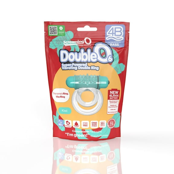 Screaming O 4b - Double O Super Powered Vibrating Double Ring - Kiwi