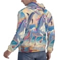 thumbnail image 6 of Rateoe Dolphin Rainbow Horse Pattern Mens Hoodie, Pullover Hooded Sweatshirt, Kangaroo Pocket Hoodie Ideal for Daily Wear, Travel and Home-Medium, 6 of 7