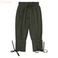thumbnail image 2 of LYHaoo Boy's Summer Pants Classic Casual Elastic Waist Nine Inch Pants for Kids School Daily(Green), 2 of 6