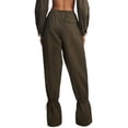 thumbnail image 3 of SAYOO Women Trousers, Casual Drawstring Tie-Up Waist Solid Color Elastic Adjustable Ankle Straight Loose Pants, 3 of 4