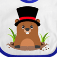 thumbnail image 4 of Inktastic Groundhog Day with Groundhog in Top Hat Boys or Girls Baby Bib, 4 of 4