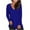 Blue, variant on CALAFEBILA Long Sleeve T Shirts for Women Green Fall V Neck Ladies Tops 2025 Fashion Solid Pullover Casual Lightweight Loose Fit Walking Blouses