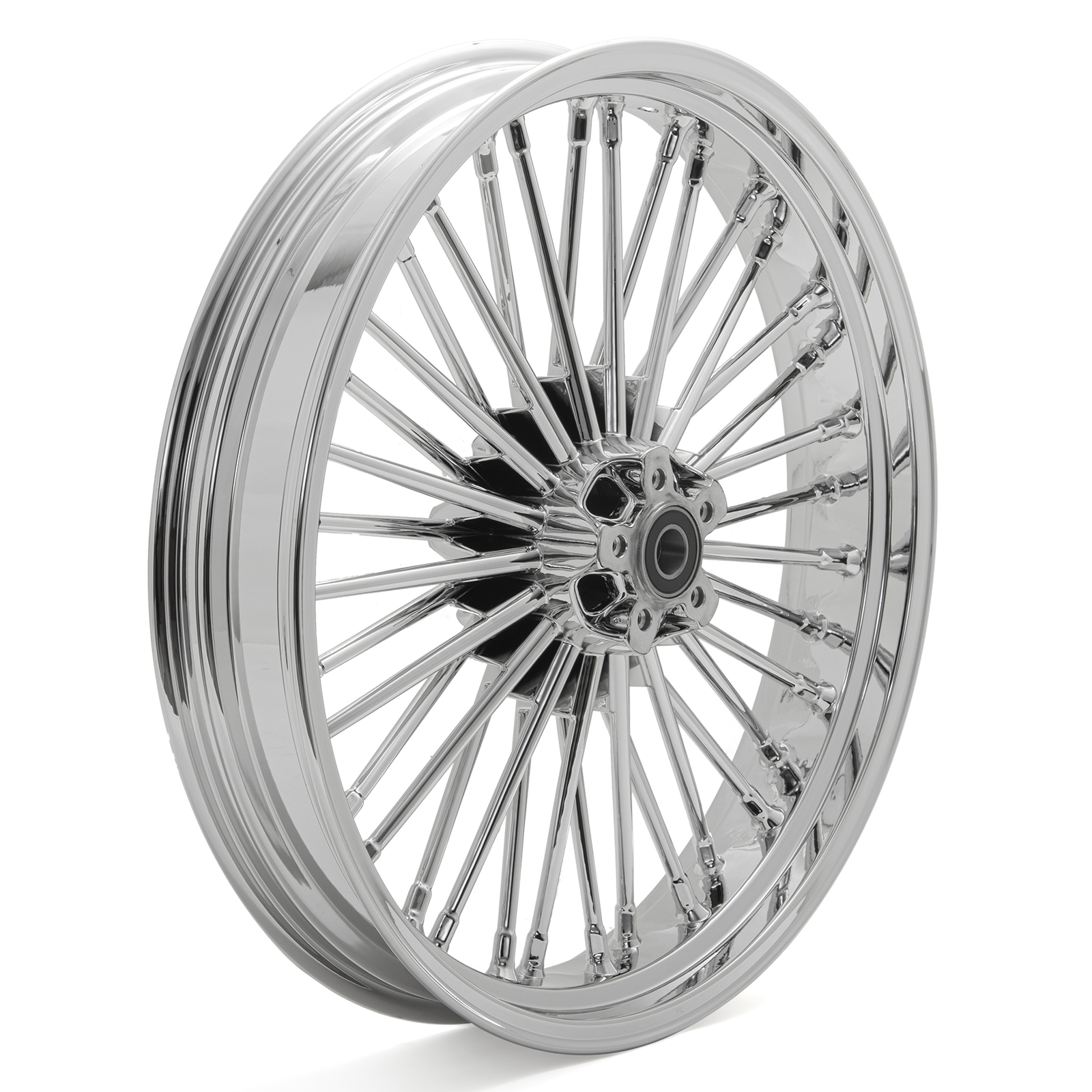 Chrome 21x3.5 Fat Spoke Front Wheel Rim for Harley Dyna Street Bob Wide Glide Fat Bob 20082017