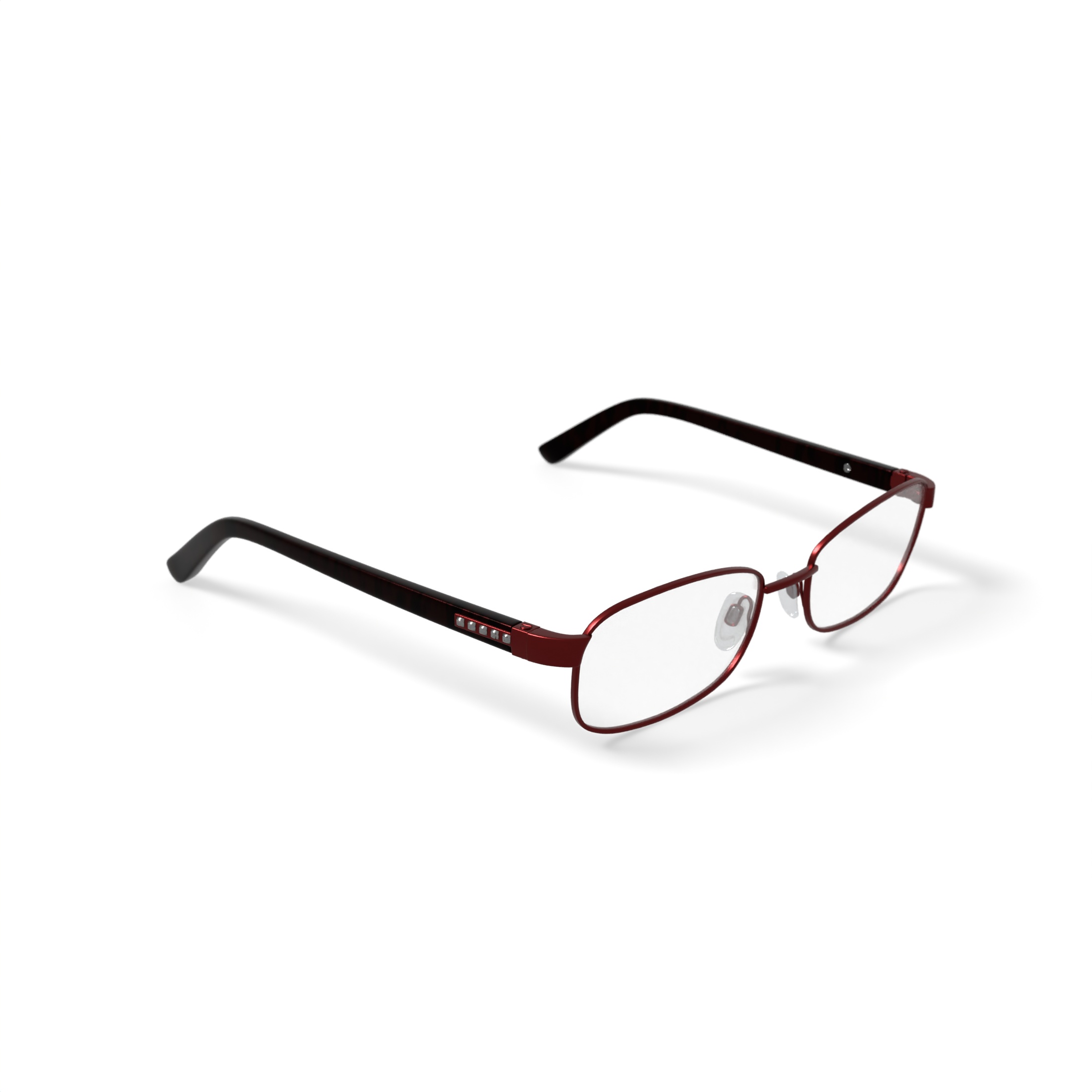 Visage Women's E214 Rectangular Prescription Eyeglasses with Case, Red