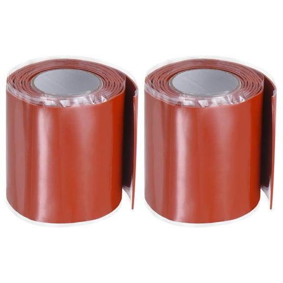 Uxcell 2 Rolls Self Fusing Silicone Tape 2" x 3ft x 0.04" Waterproof Sealing Rubber Tape for Pipe Hose Leak Repair, Red