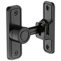 Symkmb Heavy Duty Gate Latches 90 Degree Right Angle Barn Door Lock Anti-Theft Sliding Door Lock Latch for Garden Black Zinc alloy Black