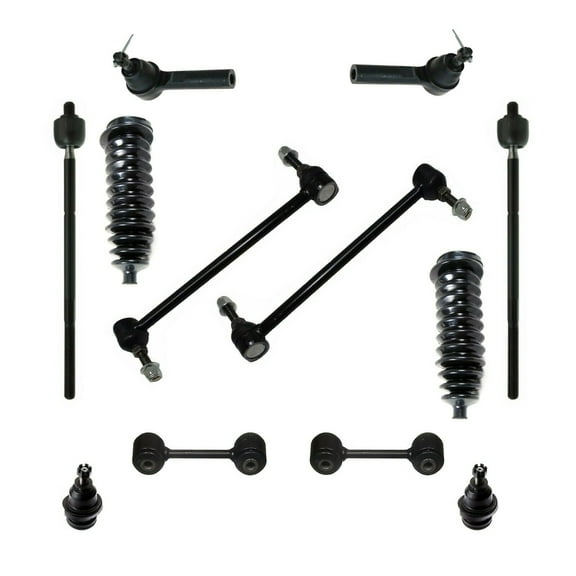 12 Pc Front & Rear Sway Bar Links Tie Rod Ends Complete Suspension Kit Fits select: 2001-2007 DODGE GRAND CARAVAN, 2001-2007 CHRYSLER TOWN & COUNTRY