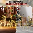 thumbnail image 6 of 3-Piece 2.4 FT 2D Family Elk Christmas Decoration 110L Warm White LED String Lights, Durable Iron Frame & Plastic, Courtyard Elk Decoration, Rainbow, 6 of 9