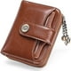 thumbnail image 1 of Cartera de mujer Cartera de cuero Cartera corta Bolso plateado Cartera con cierre RFID para mujer Cartera pequeña con cremallera para mujer, 1 of 5