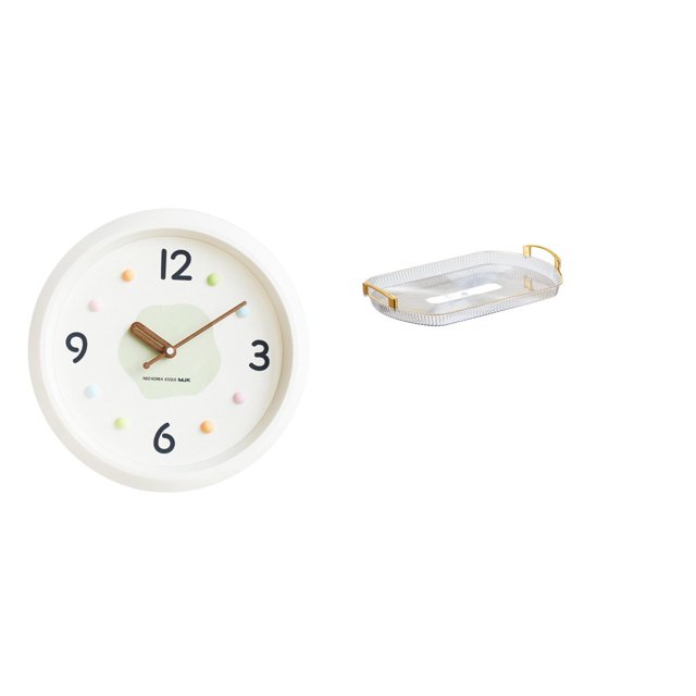 Reloj De Pared Moderno, Decorativo, Silencioso, Con Números Grandes, Para Colgar En Casa, Oficina, Estudio, Bandeja De Tocador Rectangular Nórdica, Organizador De Joyas Para Comedor Y