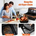 thumbnail image 6 of JUNZHIDAO Kitchen Air Fryer Silicone Liners for Ninja SL401 Double Stack XL 2-Basket Air Fryer (1pcs, Black A), 6 of 7