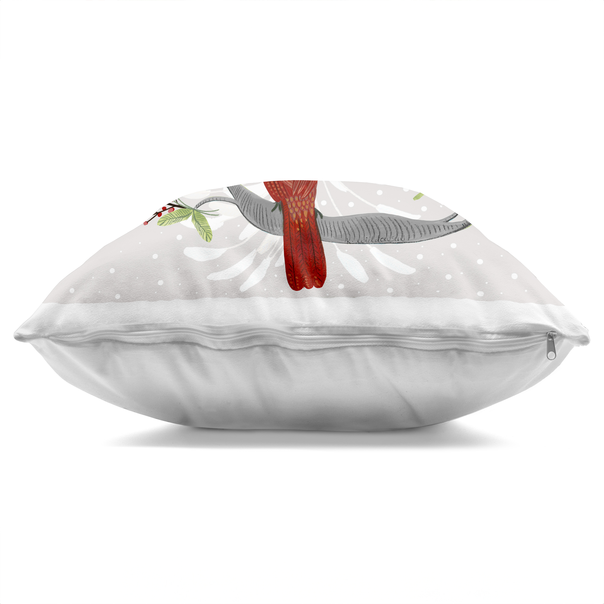 Stupell Industries Christmas Birds with Berries Decorative Printed Throw Pillow, design by Kay Widdowson