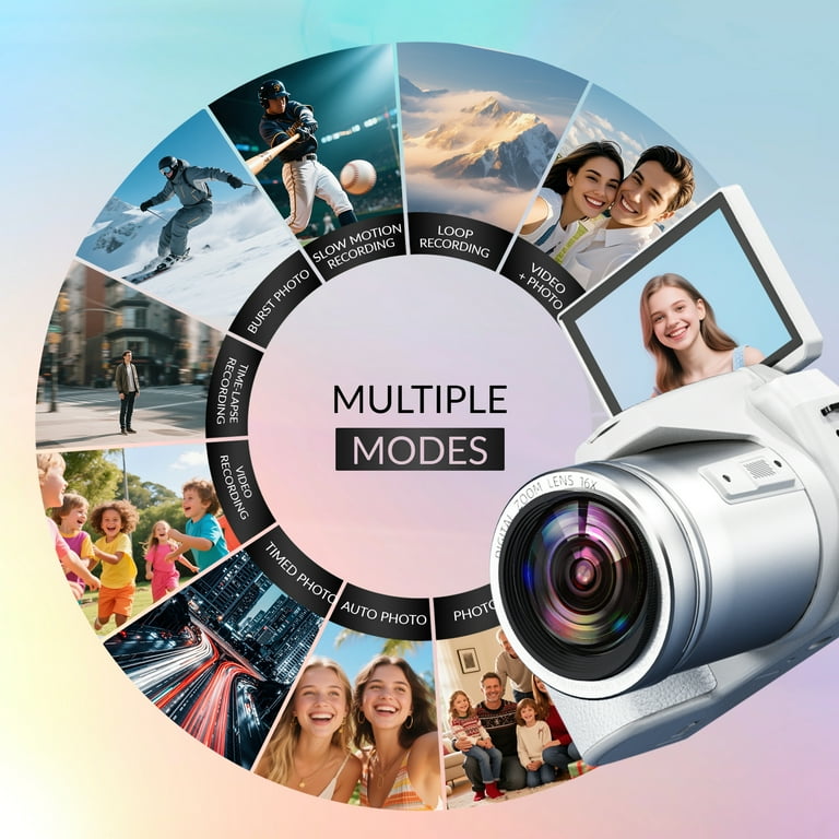 NBD 64MP 5K Autofocus Digital Camera with WiFi and App Control