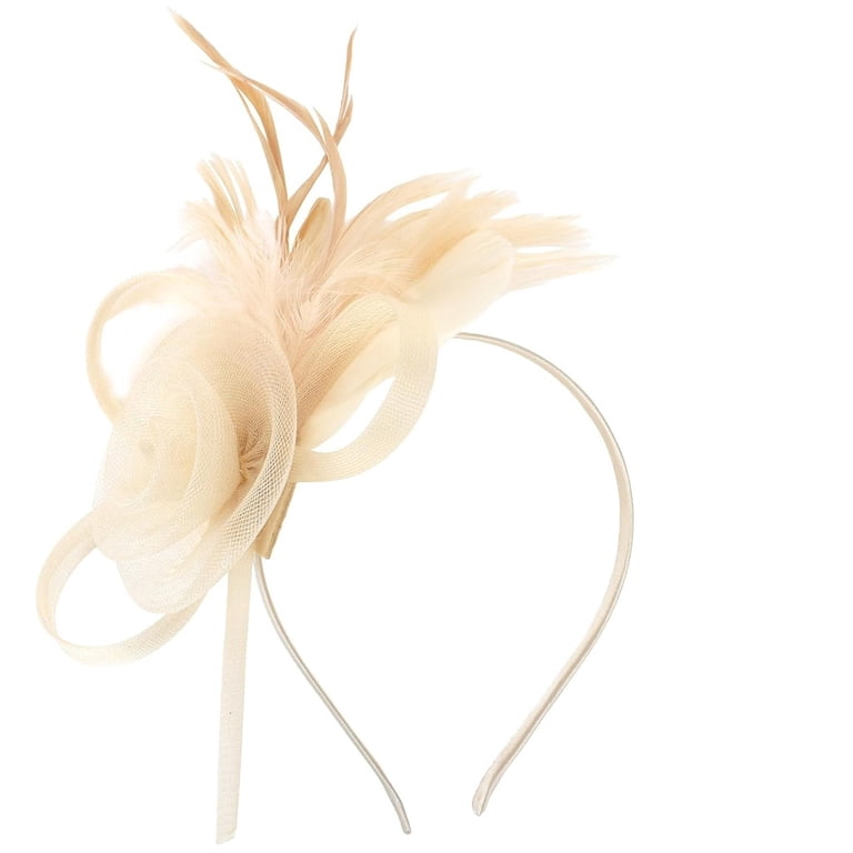 ladies dress hats for church JUNE'S YOUNG Women Church Hats Formal Dress Derby Hats Elegant Bucket Hats (Black/white) Vintage 1920s Sunday Best Dress Hat with Feather & Floral Chiffon