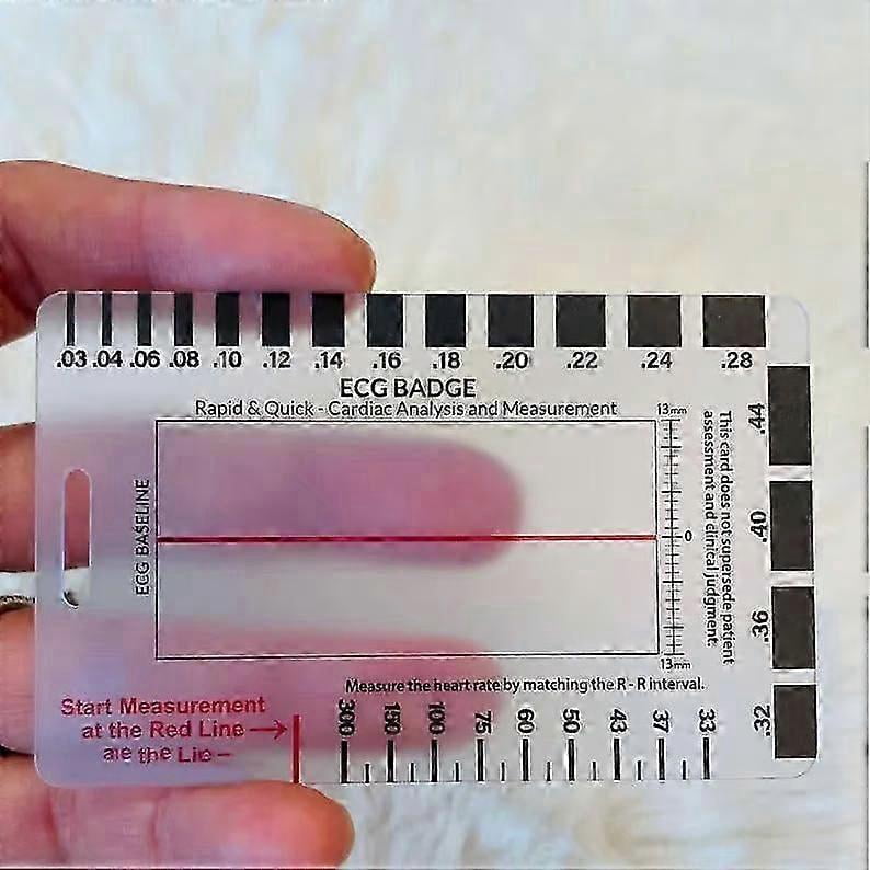 ECG/EKG Rhythm Pocket Card, Double Sided EKG Cardiac Badge Card ...