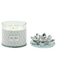 thumbnail image 2 of Sagebrook Home Crystal 5" Soy Candle Lotus Box, Silver 13oz, 2 of 3