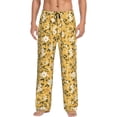 thumbnail image 2 of Lsque Daisies Flowers Print Men's Pajama Pants, Lounge Pant - Comfortable Home Wear,Elastic Waistband, Stylish Design-XX-Large, 2 of 9