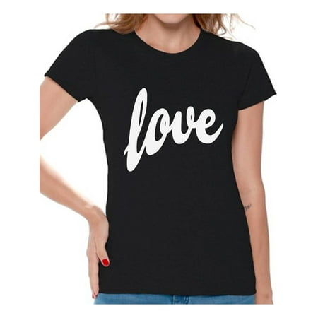 Nice Valentine Gifts For Her Awkward Styles Love Shirt Love Tshirt for Women St.Valentines Day Shirt Love Gifts Valentines T shirt Women's Love T-Shirt Gift for Her Valentine Shirts for Women Birthday Gift Anniversary Gift ()