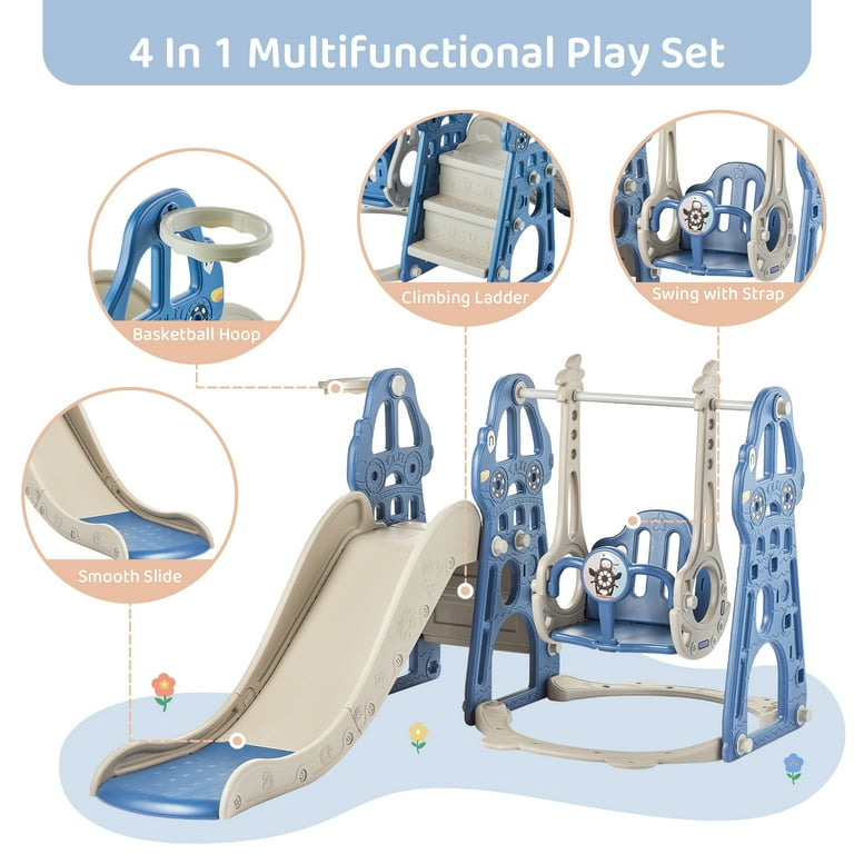 Baby swing hotsell and slide combo
