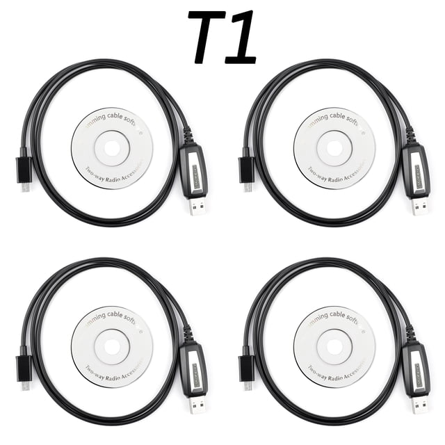 4PCS USB Programming Cable For BAOFENG BF-T1 Mini Walkie Talkie Mobile Radio