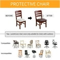 thumbnail image 3 of Lavish Cover Waterproof PU Leather Dining Chair Seat Covers, Stable Washable Slipcovers Chair Protectors for Home, Kitchen, Office (Coffee,4 Pcs), 3 of 9