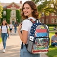 thumbnail image 3 of Whosucclay Splattered US Flag Print Clear Backpack for Boys Girls, Kindergarten Elementary Side Pockets Heavy Duty Daypack for Stadium Outdoor, 3 of 10