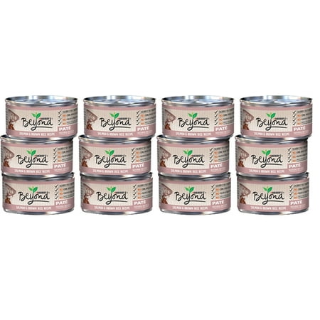 (12 pack) (12 Pack) Purina Beyond Pate Salmon & Brown Rice Recipe Adult Wet Cat Food, 3 oz