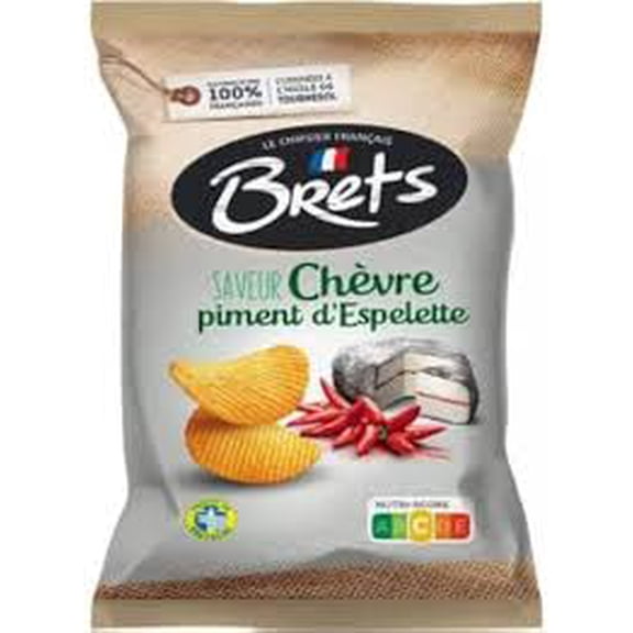 Brets Potato Chips from Brittany — Goat Cheese & Espelette Pepper Flavor 125g