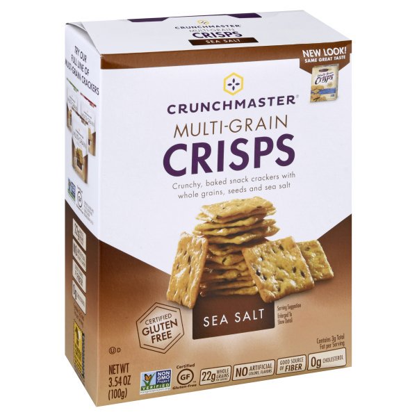 Crunchmaster MultiGrain Sea Salt Crisps Crackers, 3.54 Oz. Walmart