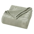thumbnail image 2 of Superior Mai Geometric Waffle Cotton Blanket, Full/Queen, Sage, 2 of 9