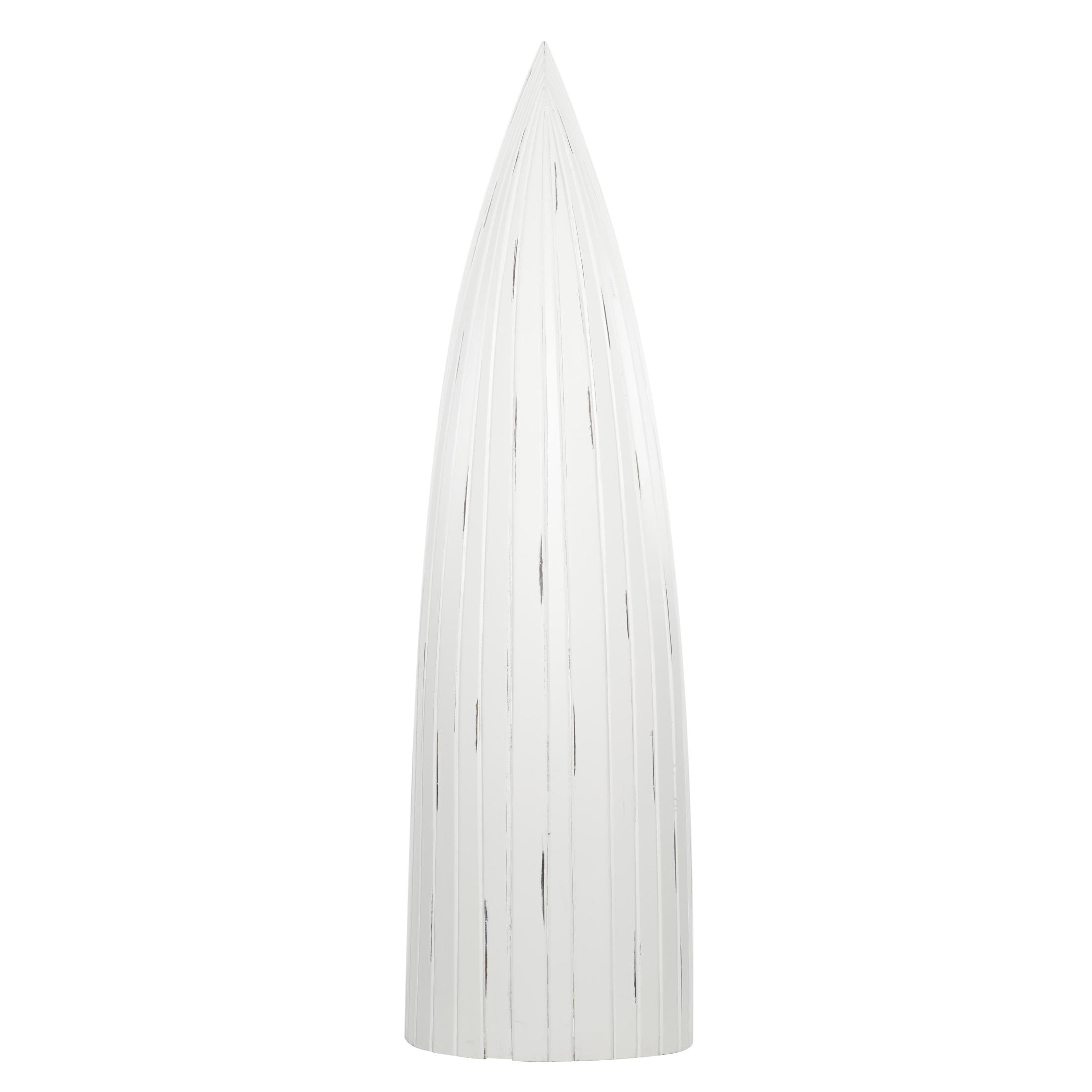 DecMode 21" x 76" White Wood 25 Bottles Boat Standing Wine Rack, 1-Piece