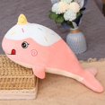 thumbnail image 1 of Simulation Pink Whale Plush Toys Stuffed Fish Doll Shark Car, 1 of 5