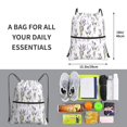 thumbnail image 2 of Fuzoiu Lavender Flowers Print Drawstring Backpack Water Resistant String Bag Sports Sackpack Gym Sack for Men Women, 2 of 6