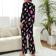 thumbnail image 3 of Top-kevin Flat Stylish Mahjong Women's Long-Sleeve Shirt And Full-Length Bottom Pajama Set, 3 of 11
