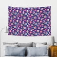 thumbnail image 5 of Xecao Skull Blue Flower Print Tapestry, Wall Hanging Room Funny Decor, Backdrop Room Decor for Bedroom Living Room dormitory, 5 of 8