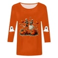 thumbnail image 5 of mgoYE Womans Halloween Shirt Vintage Halloween Tshirt Graphic Shirts Funny Retro Short Sleeve Tops T Shirt for Women Size M, 5 of 5