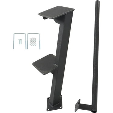 BUYYAH Trailer Step With Handle, Dual-Step Universal Boat Hauler Step Supports Up To 500 Lbs Suitable For Various Types Of Boat Hauler Frames Black Heavy Duty Hauler Step