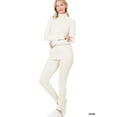 thumbnail image 3 of Zenana Women's Soft Fabric Mock Neck Long Sleeve Top & Leggings - 2 Pieces Tracksuit Set, 3 of 4