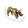 thumbnail image 2 of FRCOLOR Golden Brass Rhinoceros Figurine for Decoration with Durable Quality and Elegant Design, 2 of 8