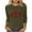02 Army Green, variant on Weiqiqre Women Clothing Long Sleeve Tops Graphic Tee Casual Loose Crew Neck T Shirts