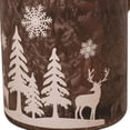 thumbnail image 3 of Northlight 12" Iced Winter Scene Christmas Pillar Candle Holder Lantern with Handle - Brown, 3 of 3