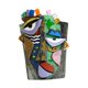 thumbnail image 5 of Maceta de resina con cara abstracta, florero, figura moderna, estatua de flor 15.5CMX16CMX20CM, 5 of 9