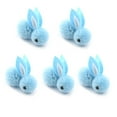 thumbnail image 1 of Wosthever Mini de 5 uds., decoración de Pascua, figuritas de conejos de peluche, colgante de animales, accesorio hecho a mano, Kits de decoración para fiestas Azul, 1 of 6
