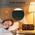 thumbnail image 2 of Lzvxtym Digital Wall Clock 8.5 inch Display LED Alarm Clock 3 Levels Brightness Wall Clock,with Date Week Temperature,Orange, 2 of 8